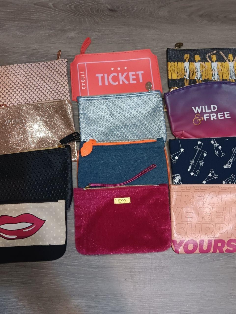 Assorted Ipsy Cosmetics Pouch Bundle!!